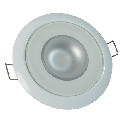 Lumitec Mirage - Flush Mount Down Light - Glass Finish/White Bezel - 3-Color Red/Blue Non-Dimming w/White Dimming [113128]