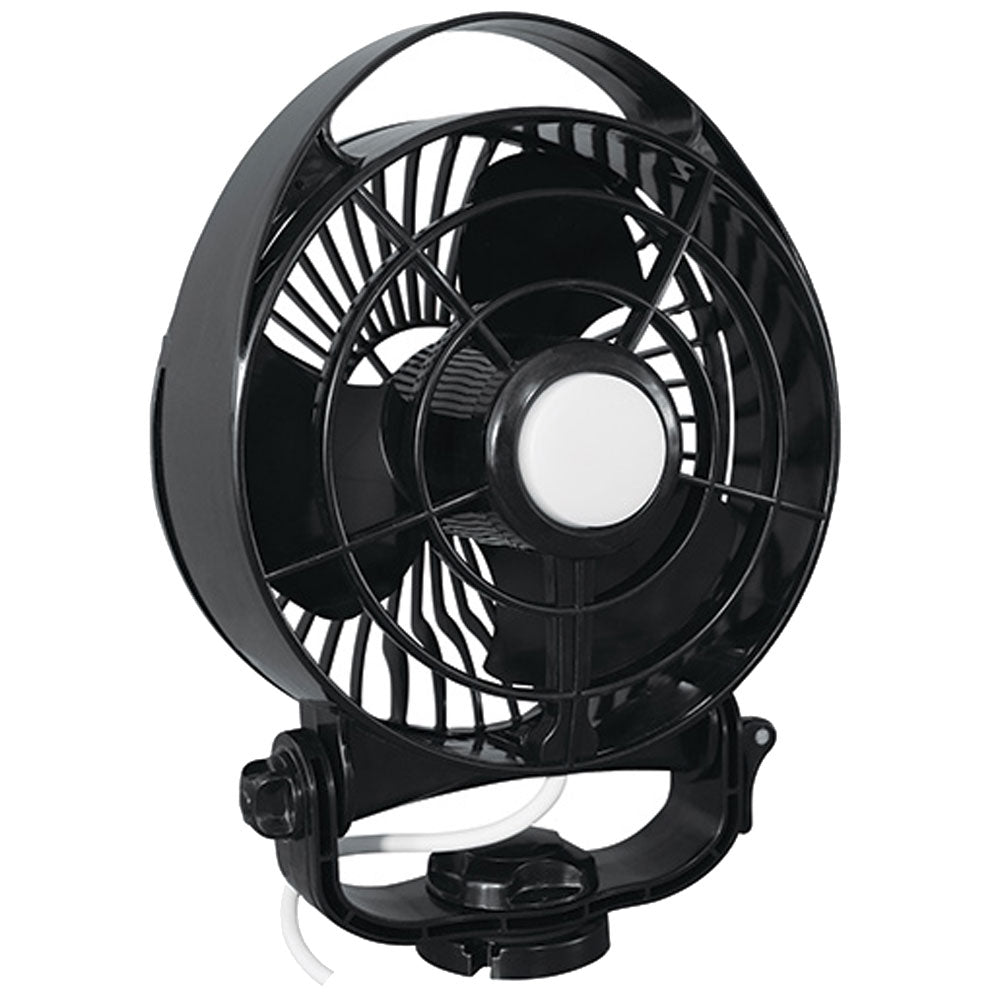 SEEKR by Caframo Maestro 12V 3-Speed 6" Marine Fan w-LED Light - Black