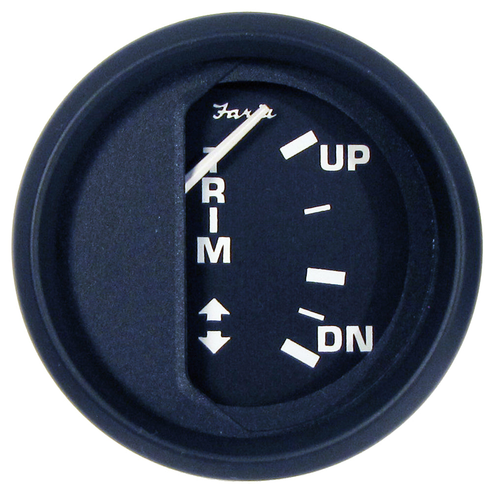 Faria Euro Black 2" Trim Gauge f/ Johnson/Evinrude/Suzuki Outboard [12827]