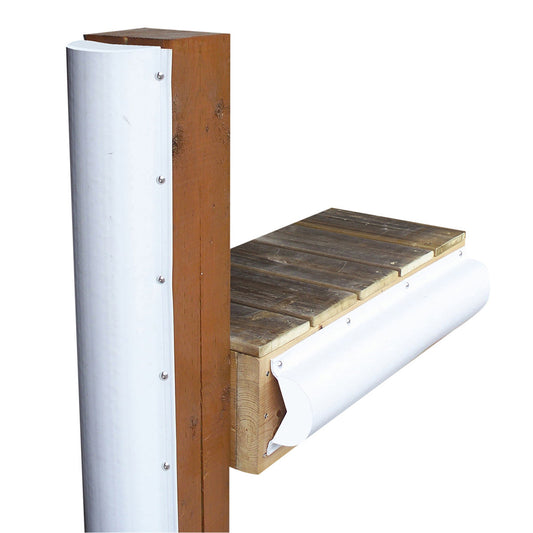 Dock Edge Piling Bumper - One End Capped - 6' - White [1020-F]