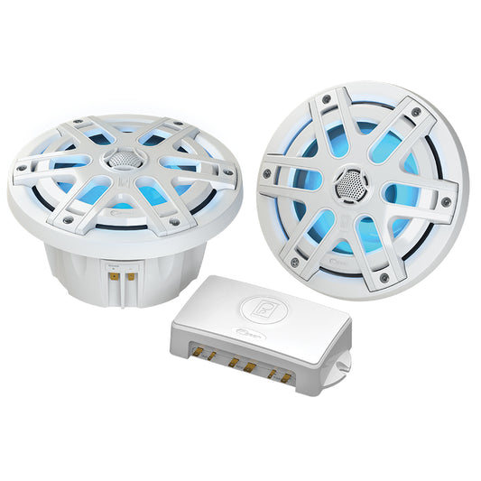 Poly-Planar MA-OC6 6.5" 480 Watt Waterproof Blue LED Speaker - White [MA-OC6]