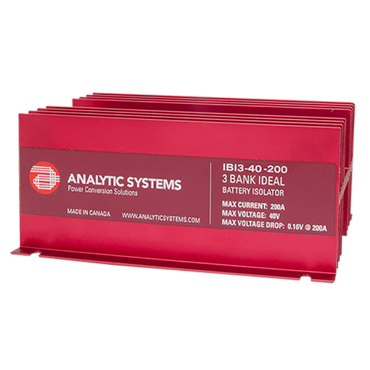 Analytic Systems 200A, 40V 3-Bank Ideal Battery Isolator [IBI3-40-200]