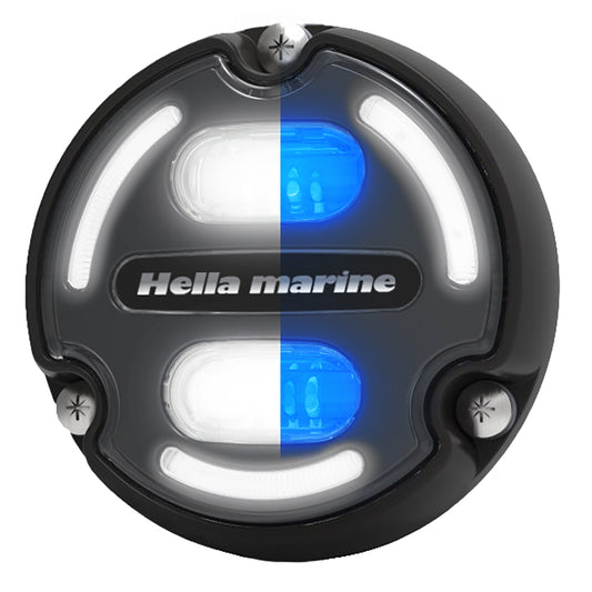 Hella Marine Apelo A2 Blue White Underwater Light - 3000 Lumens - Black Housing - Charcoal Lens w/Edge Light [016147-001]