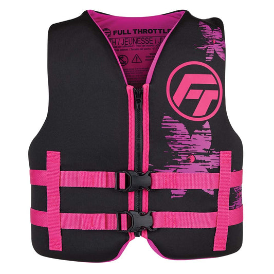 Full Throttle Youth Rapid-Dry Life Jacket - Pink/Black [142100-105-002-22]