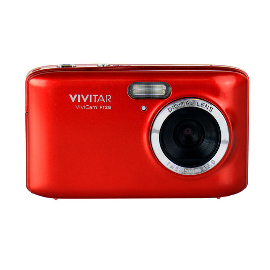 Vivitar ViviCam F128 14.1 Mega Pixel Digital Camera w 2.7" LCD Screen in Red